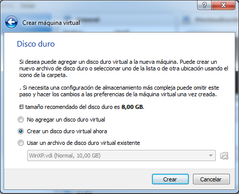 Qué disco utilizar.