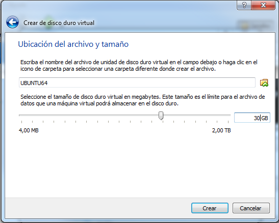 Cantidad de memoria destinada al disco virtual.