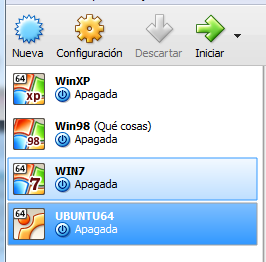 Máquina virtual preparada para Ubuntu construida.