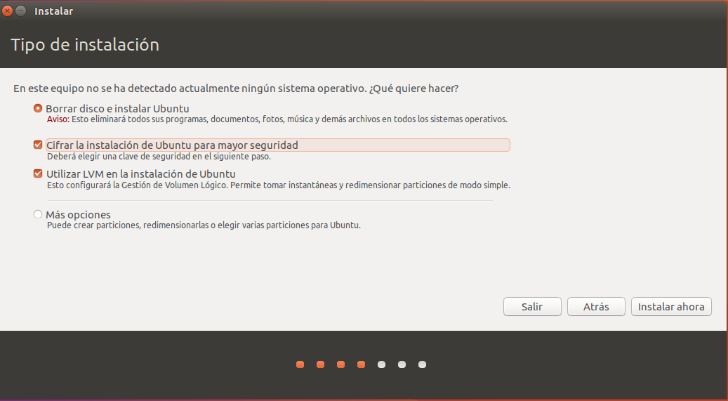 Tipo de instalación. ¿Ciframos o no?